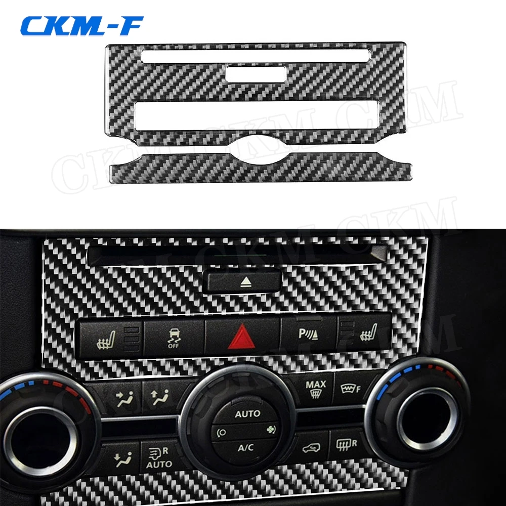 

Carbon Fiber Car Central Control AC CD Panel Button Trim Frame Cover Stickers For Land Rover Discovery 4 LR4 2010-2016