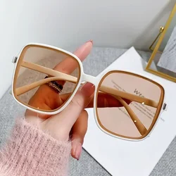Nieuwe Oversized Rechthoekige Zonnebril Dames Mode Vierkant Zonnebril Heren Klassieke Vintage Brillen Uv400 Oculos De Sol