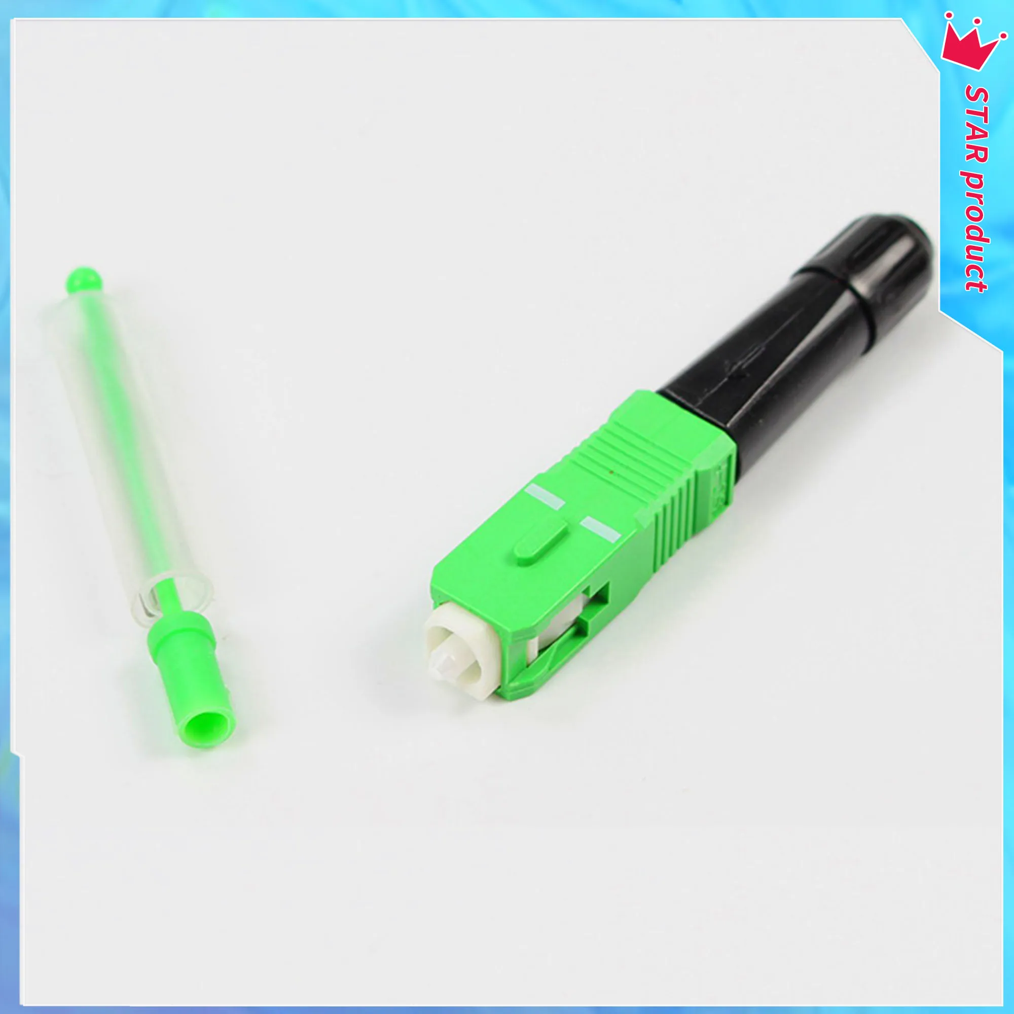 NEWSC APC Quick Connector Optical Fiber Fusion FTTH Fast Adapter Fusion Splice-on Type Fiber Optic Quick Hot-Melt Fast Connector