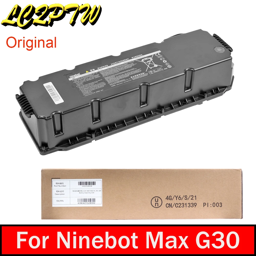 Original Electric Scooter Ninebot LI-ION BATTERY PACK for Ninebot MAX G30 Segway Scooter 36V 15300mAh 551Wh IPX7 Power Supply