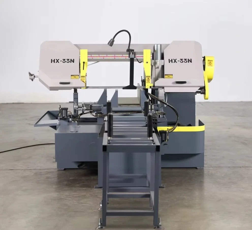 منشار النطاق الأوتوماتيكي GB4028 منشار شريطي أفقي بزاوية دوارة.