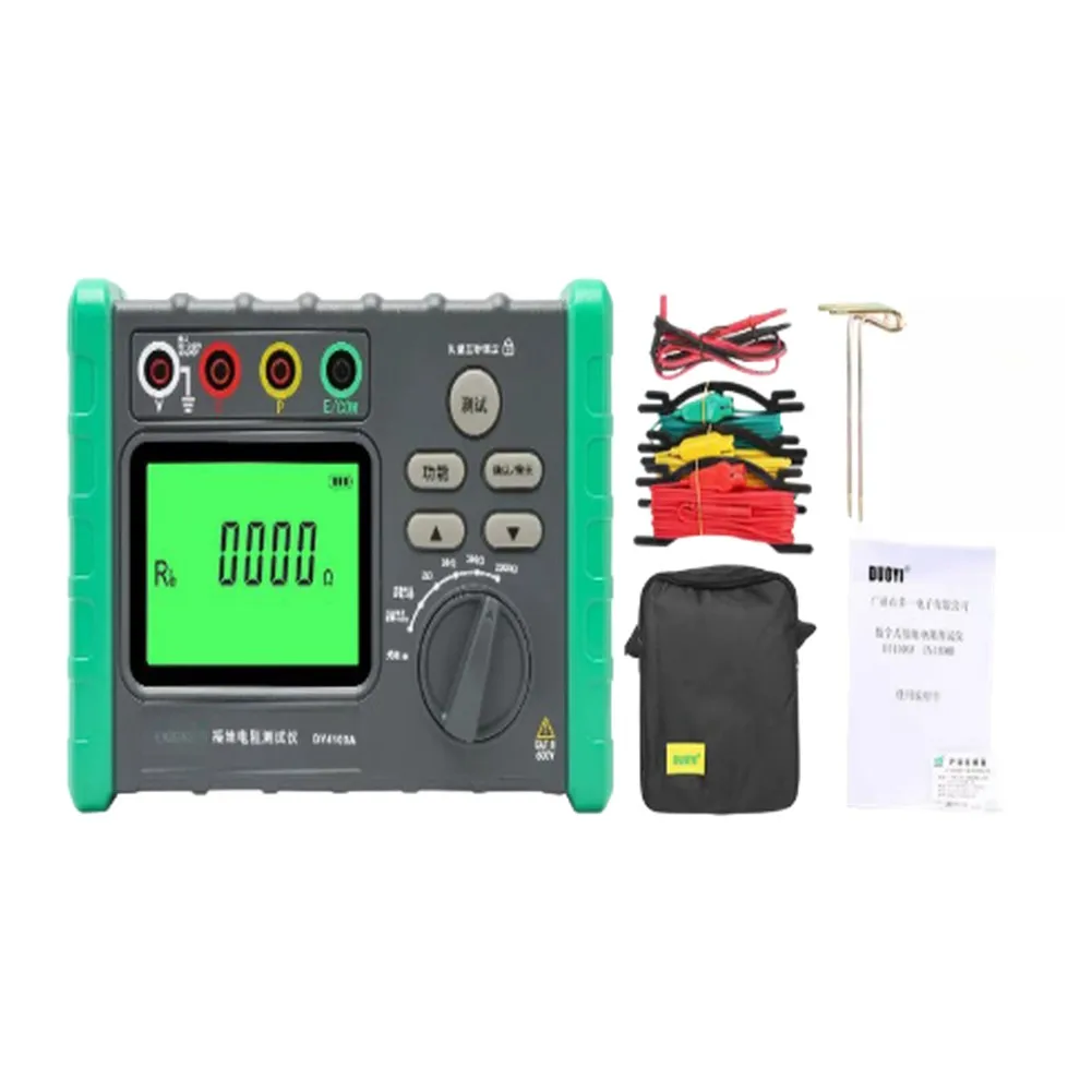 DY4100 Digital Ground Resistance Tester 3 Wire Earth Meter For Power System Electrical Equipment And Outdoor Testing Tool