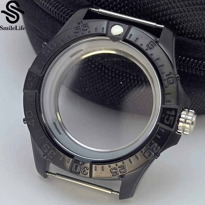 SmileLife 42mm Avenger Series Watch Silver/Gun Case Optional Bezel Fit NH35/VK63 Movement Watch Accessories