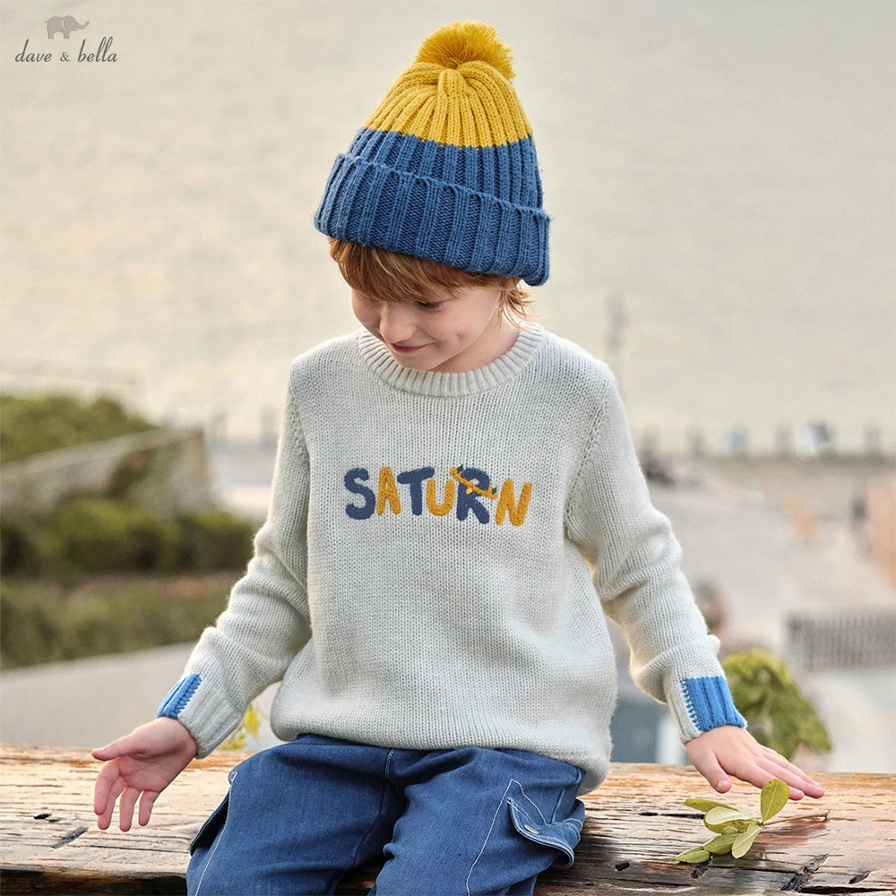 

Dave Bella Children Autumn Winter Pullover Sweater for Boys Warm Wool Knitted Sweater Outerwear Kids Clothes DK4254648
