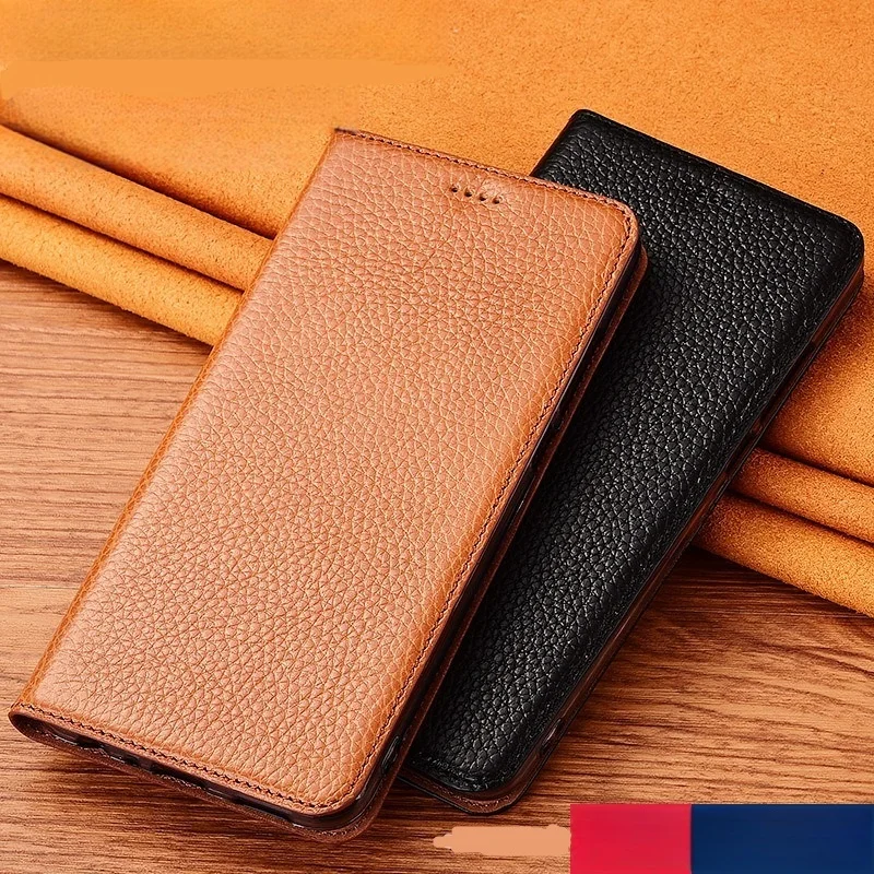 

Genuine Leather Magnetic Flip Phone Cover for Motorola Edge 60 50 40 30 20 Pro/50Fusion/60 Stylus with Built-in Wallet Card Slot