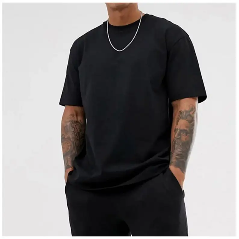 

Black Friday Sale - Classic Black t-shirt Regular fit Cotton Jersey - Ready To Wear Soft Fashion T-shirt