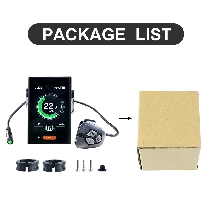 NUR BAFANG LCD DPC18 UART-Protokollanzeige für Bafang Mittelmotor BBS01B BBS02B BBSHD M620 G510 M400 G330 36V 48V 52V Rundstecker – Detail 12