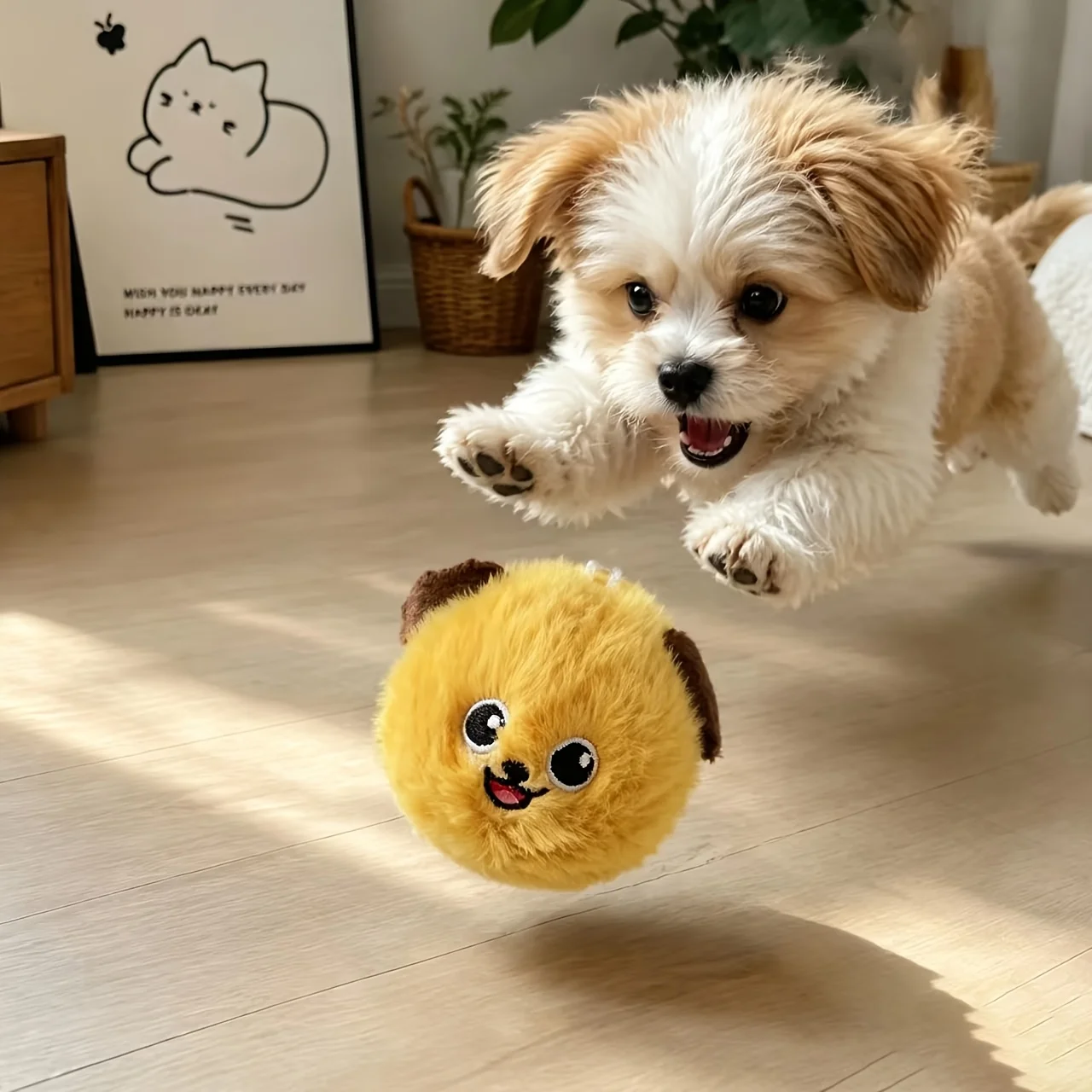 Bouncy Dog Toy, High Elasticity Lightweight Interactive Puppy Chew Toy,Washable, Boredom Relief Toy for Dogs, Durable Toy