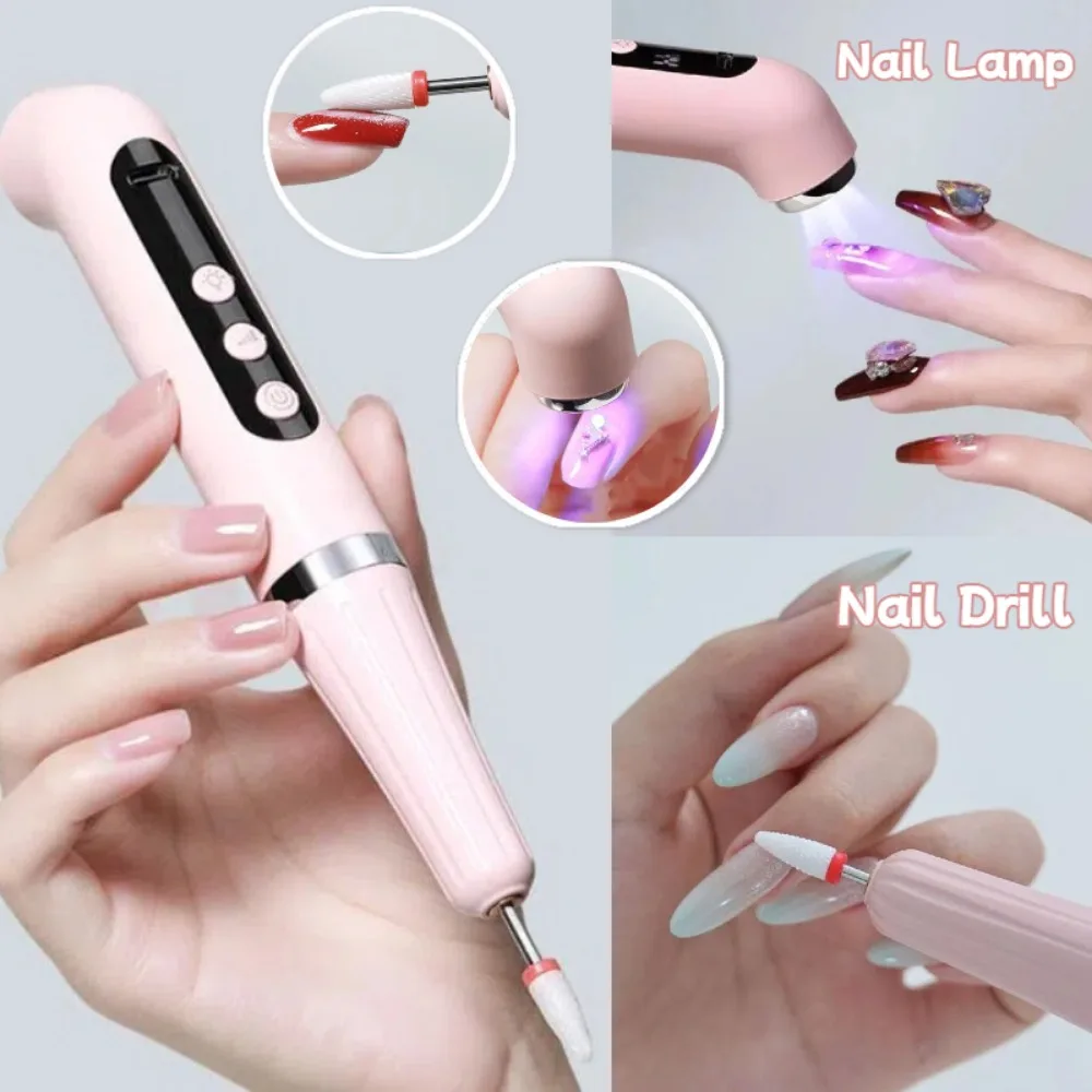 

Two-in-one Nail Polish Pen Nail Fast Drying Light Therapy Lamp Multi-functional Handheld Portable Nail Remover Nail Tools Set