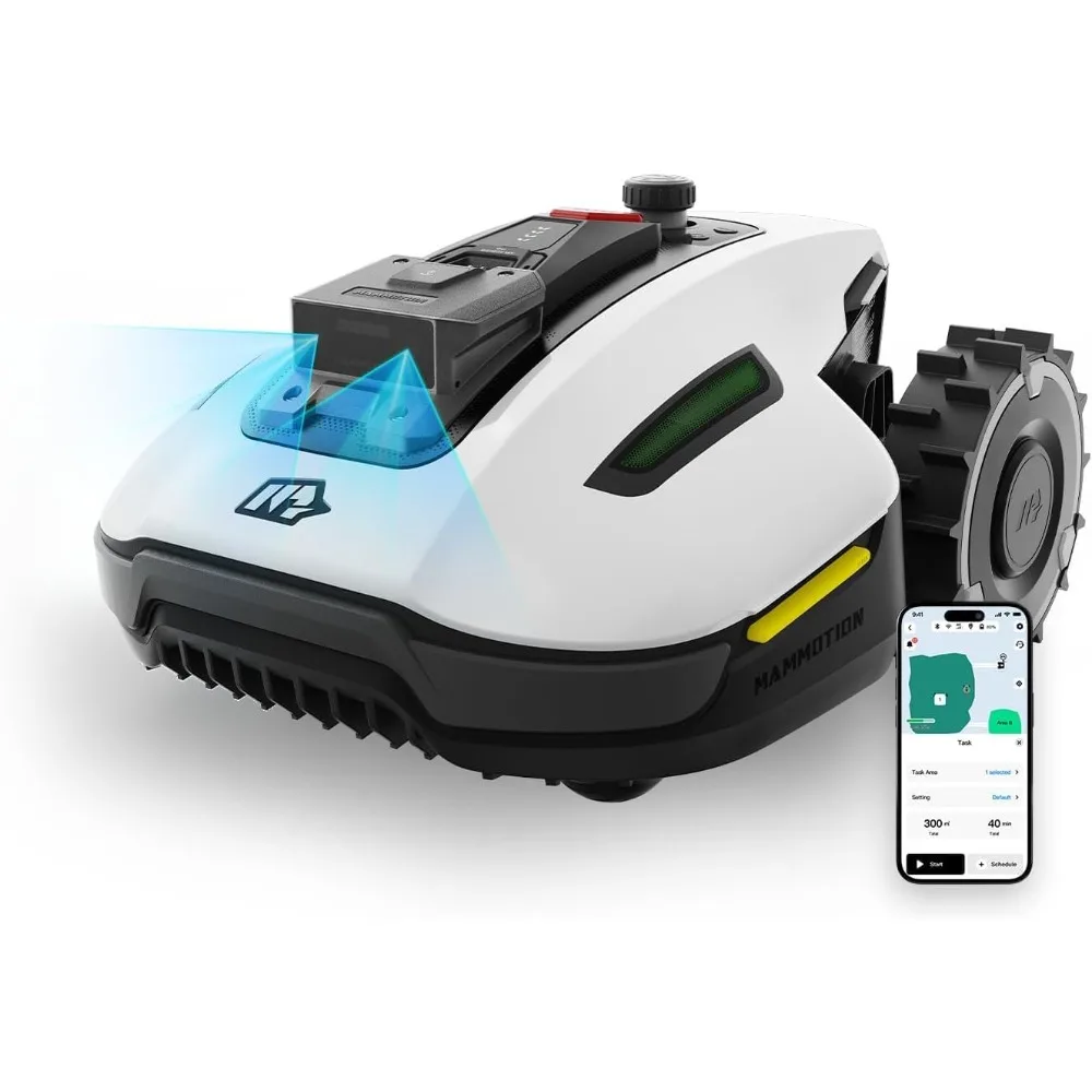 

Mini 500H Robotic Lawn Mower Reception 0.12 Acre, Max. 0.17 Acre, Ultrasense AI Vision+ RTK Positioning, Auto Mapping, App