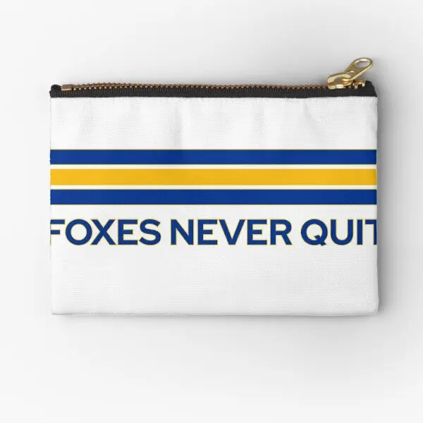 Foxes Never Quit  Zipper Pouches Key Pocket Money Panties Women Coin Packaging Wallet Men Underwear Pure Cosmetic Bag Storage