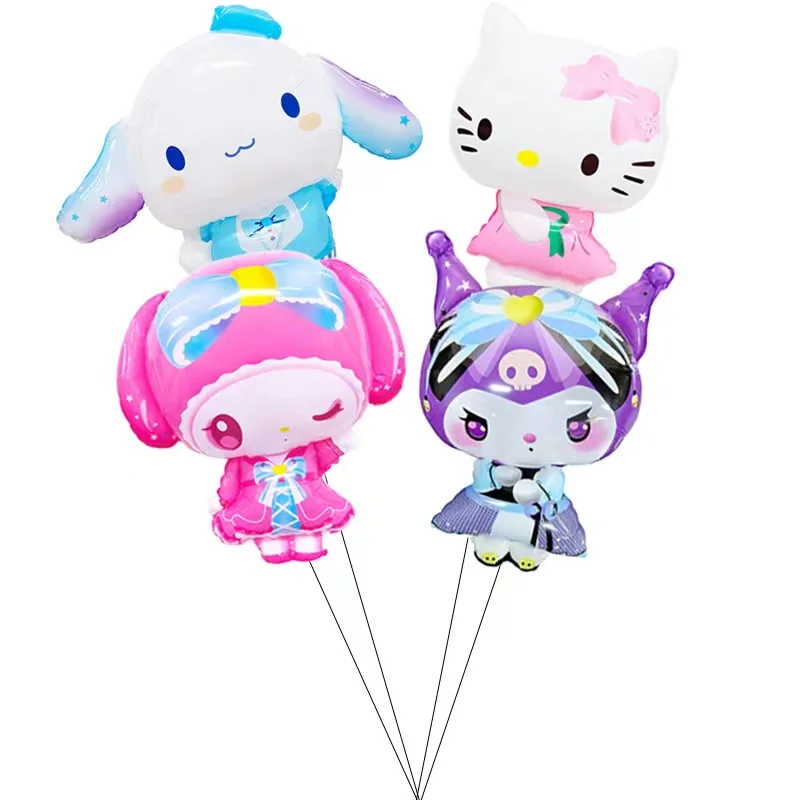 Sanrio Balloon Kawaii Anime Hello Kitty Kuromi Melody Cinnamoroll Birthday Party Decoration Jumbo Balloons Cute Photo Prop