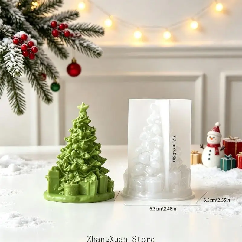 Baumumriss-Kerzenform zum saisonalen Handgießen und Tischgebrauch 3XUF – Detail 2