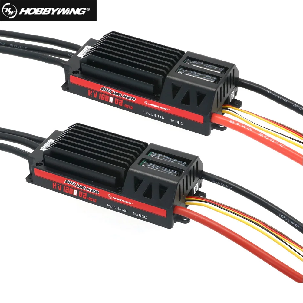

Hobbywing Skywalker 120A V2 / HV 130A 160A 6-14S 32-bit OPTO V2 Brushless Speed Controller ESC for Rc Plane Fixed Wing