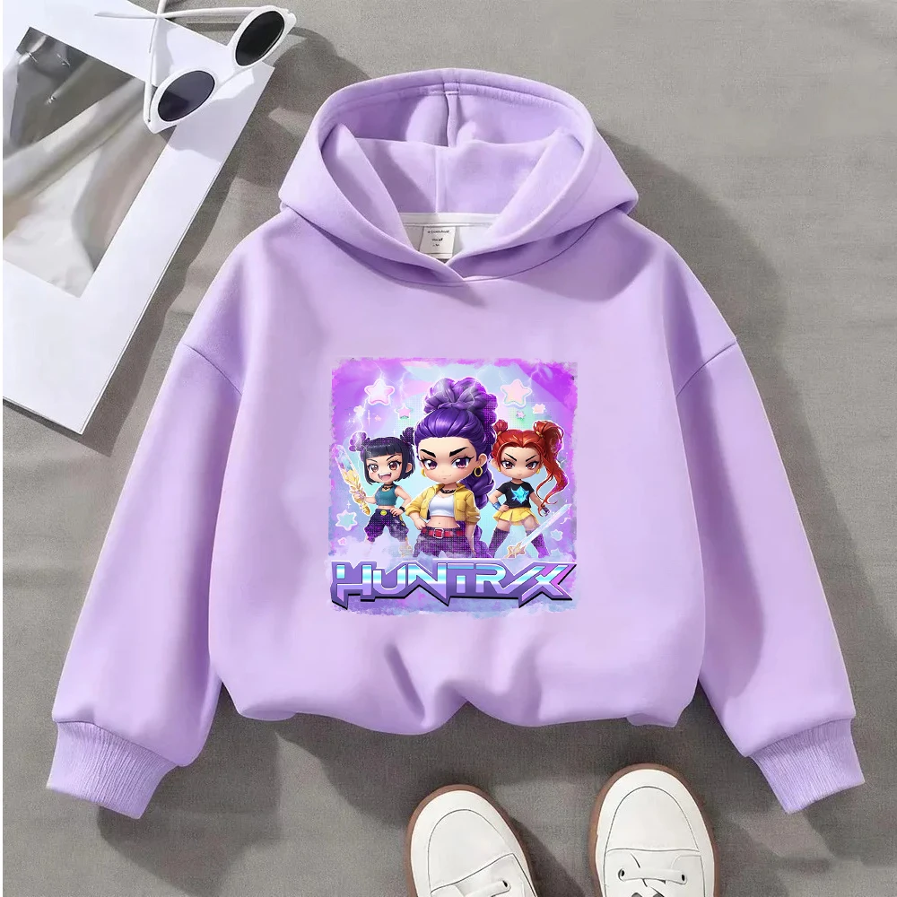 

Kids Huntrx Graphic Sweatshirt Cartoon Character Print Casual Long Sleeve Pullover Toddler Boys Girls Fashion Top