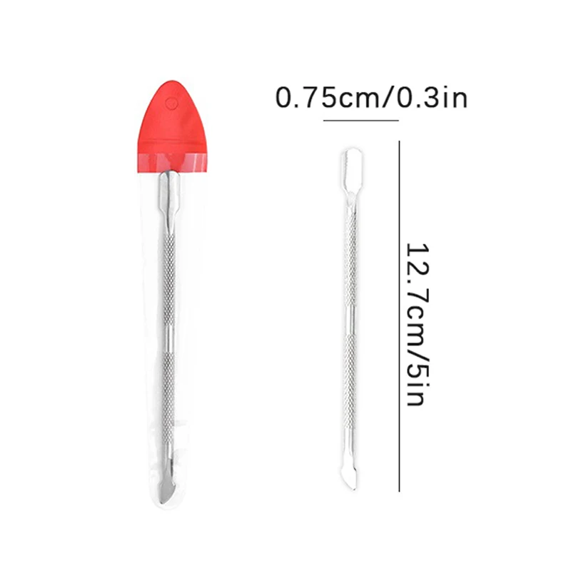 Cuticle Dead Skin Trimmer Remover Nail File Manicure Art Pedicure Care Tool Double Sided Stainless Steel Metal Cuticle Pusher