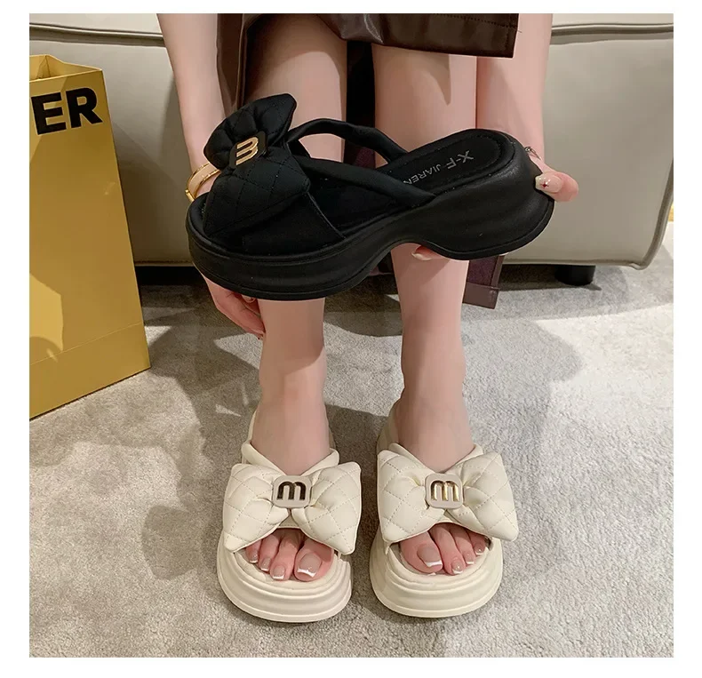 2026 Sommer Neue Mode Damenschuhe Pantoletten Bequeme Plateau-Schuhe Hohe Absätze Freizeit Blumen Outdoor Strand Pantoffeln für Frauen – Detail 21