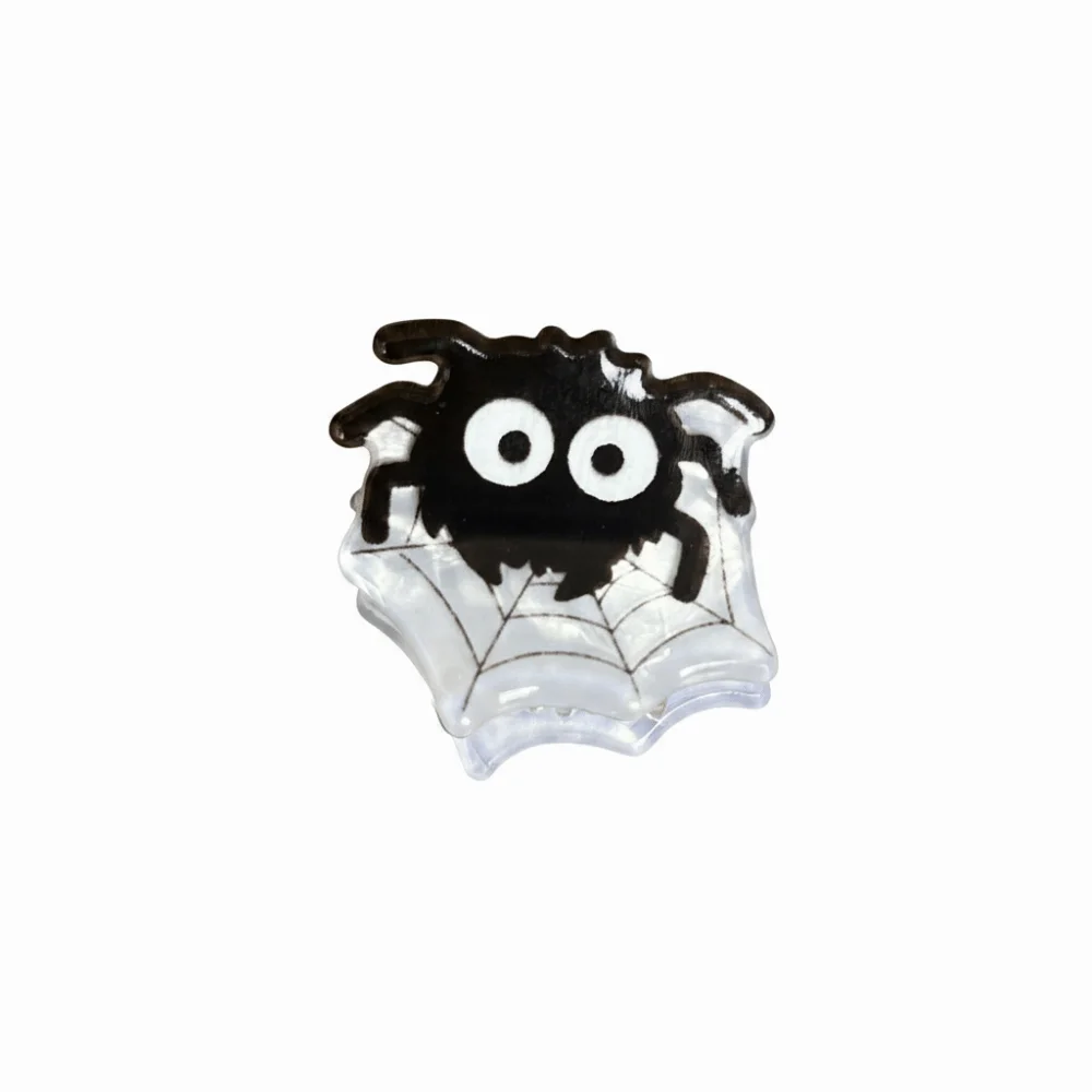 Pinza de Pelo Acrílica de Halloween, Mini Pinza de Tiburón Antideslizante, Brillante y Linda, Horquilla de Fantasma Acrílica para Disfraces Nocturnos