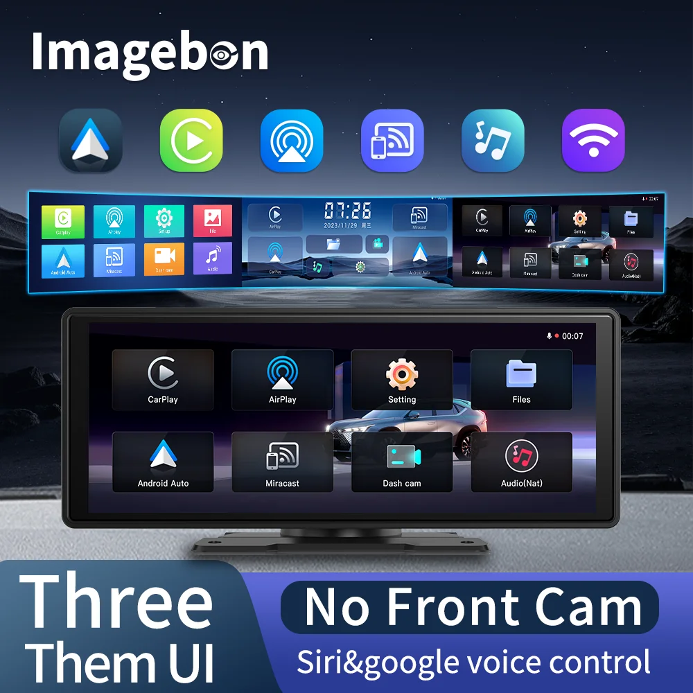10.26 Inch Imagebon H12Z Wireless Carplay Android Auto Smart Car ScreenCar Dash Monitor Linux Car Display