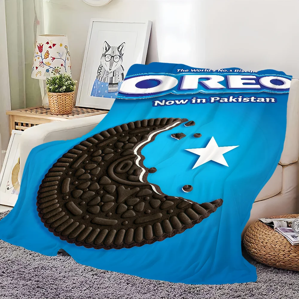 Interesante manta O-Oreo C-cooki-ES D-Delicious para manta suave para Picnic cama sofá hogar dormitorio acogedor cálido cómodo