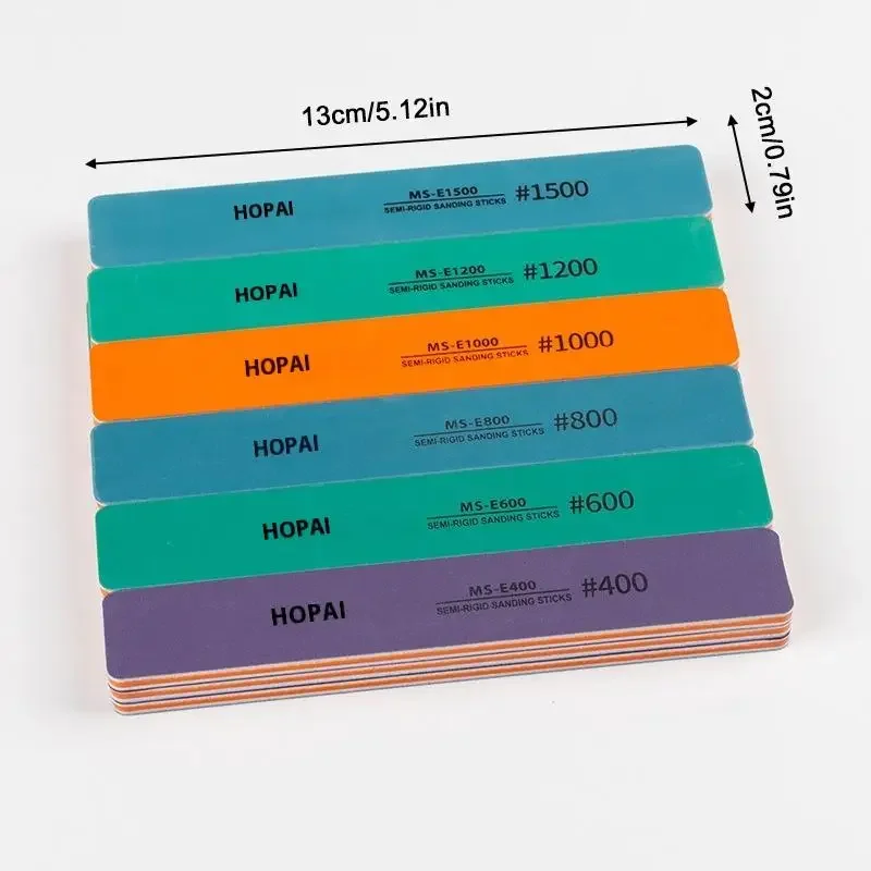 6 قطعة MS-E400-1500 شبه الصلبة الرملي العصي البلاستيك نموذج قضيب تلميع DIY بها بنفسك تجميع نموذج أدوات بناء #6