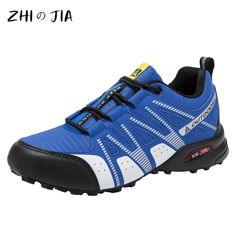 Men's Outdoor Anti Slip Mountaineering Shoes Cycling Off-road Shoes Travel Hiking Adventure Footwear Trendy Large size Sneaker