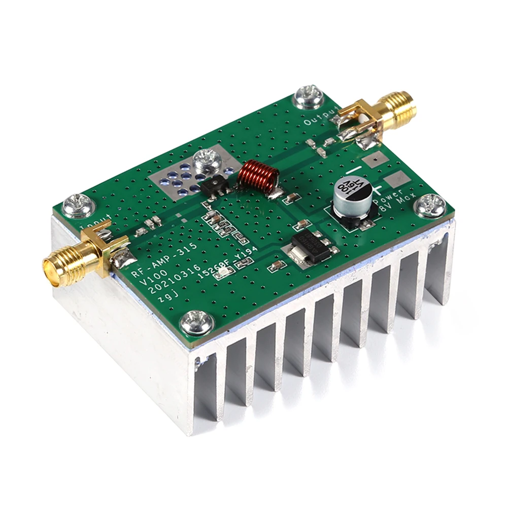 Placa amplificadora de alta frecuencia de 315Mhz y 8W, amplificador de potencia RF hembra Sma-K para Control remoto de 315m, amplificador de Control de vuelo