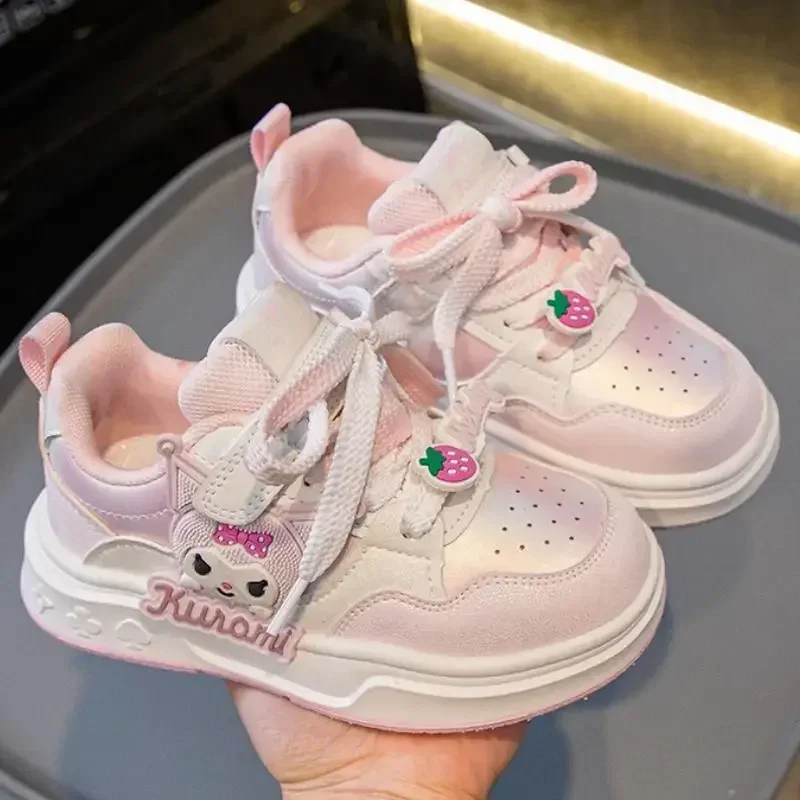 

Sanrio Kuromi Cartoon Pattern Children's Flat Shoes Are Comfortable Color-blocking Versatile Fashionable Anti-slip Casual Shoes