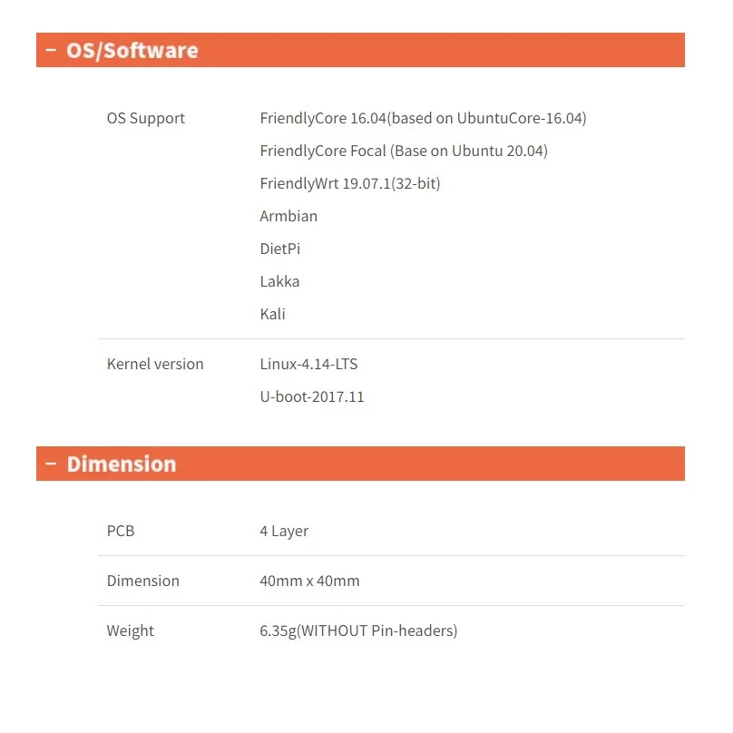 OpenPi Nanopi Neo Core LTS (512 ميجابايت DDR RAM، 8 جيجابايت eMMC) |   Allwinner H3 رباعي النواة Cortex-A7 1.2 جيجا هرتز |   متوافق مع OpenWRT، Ubuntu #6