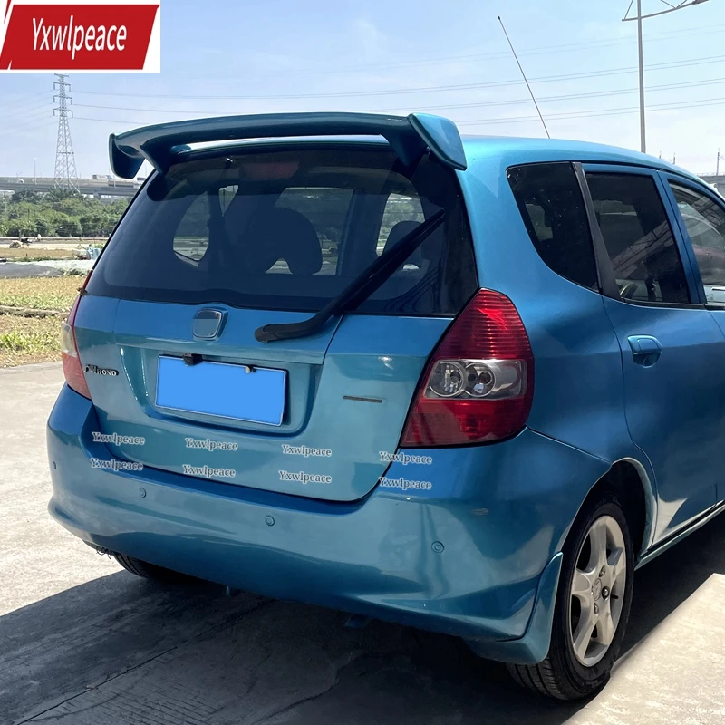

For Honda Jazz Fit Spoiler 2003-2013 High Quality ABS Material Primer Color Rear Rear Trunk Lip Spoiler Body Kit Accessories