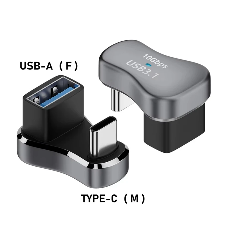 180 Degree Angle USB C Adapter USB-C PD Charging Tablet USB C U Shape Converter For Steam Deck Accessories