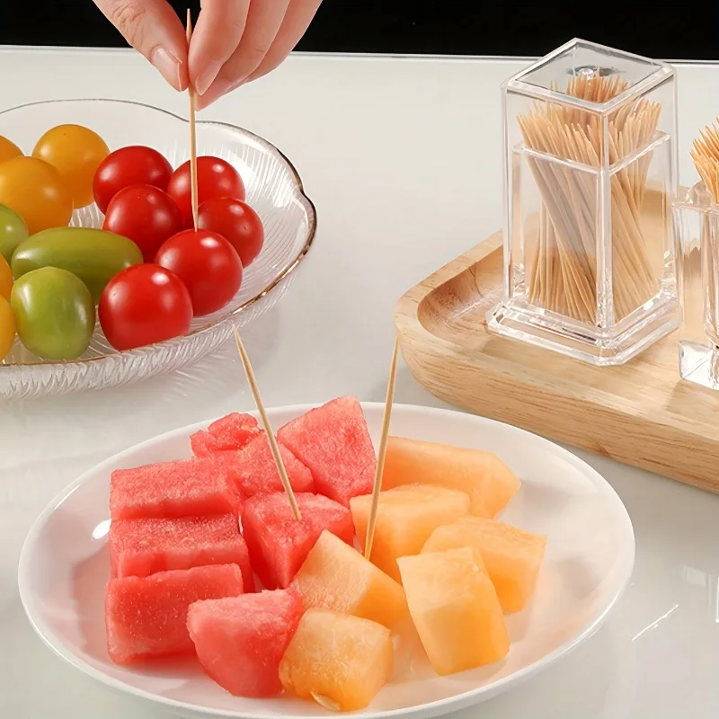 Transparent Toothpick Container - Stylish And Practical for Home And Kitchen Organization, Easy to Carry And Long-Lasting,