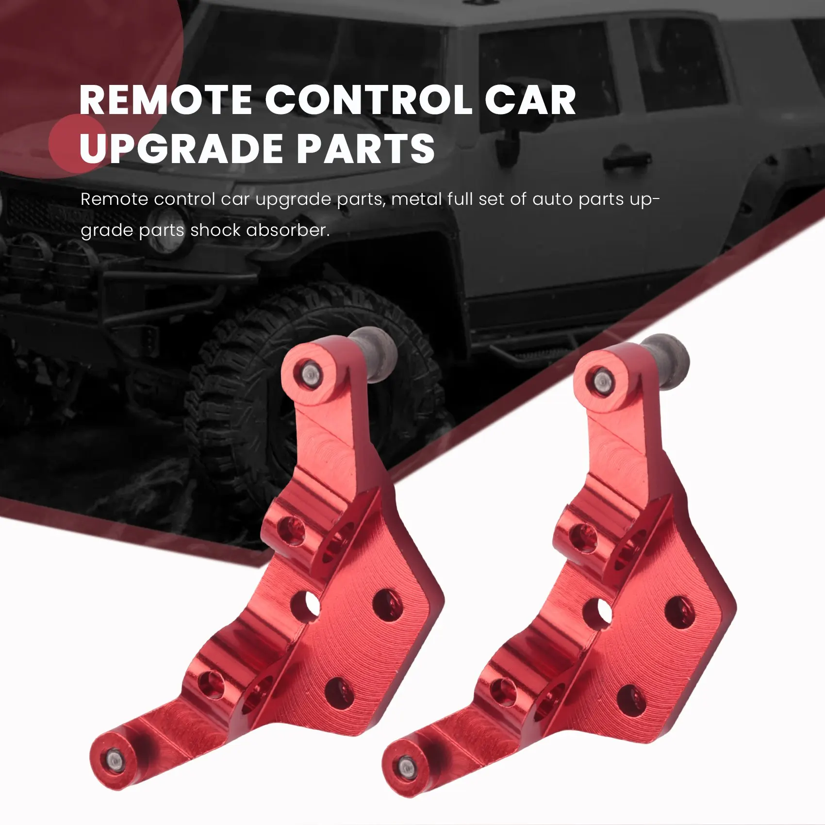 ABEZZ Metal Full Set Upgrade Parts Shock Absorber for Wltoys 1/28 K969 K979 K989 K999 P929 P939 Rc Car Parts,Red