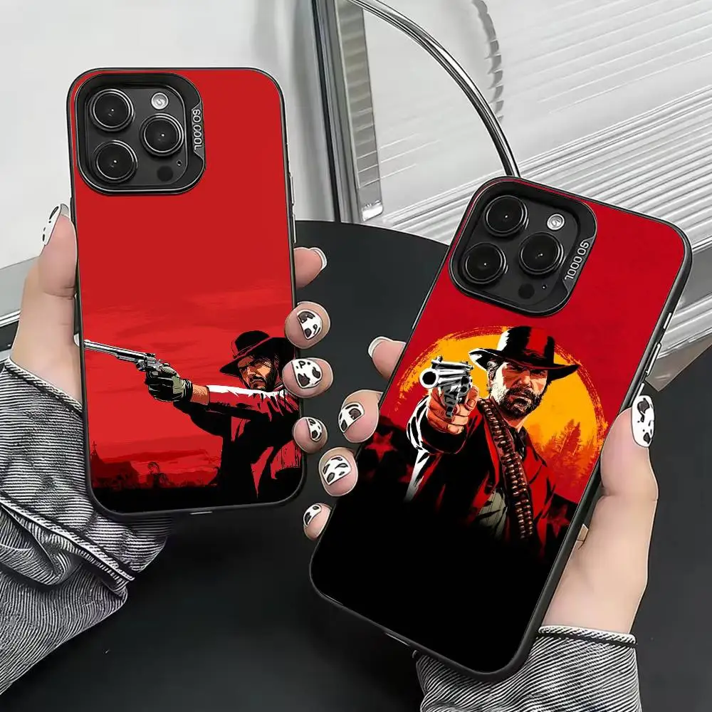 

RDR2 Hunter Arthur Morgan Phone Case For iPhone 17,16,15,14,13,12,11 Plus,Pro Max,XS,Colorful Silver Phone case Funda Cover