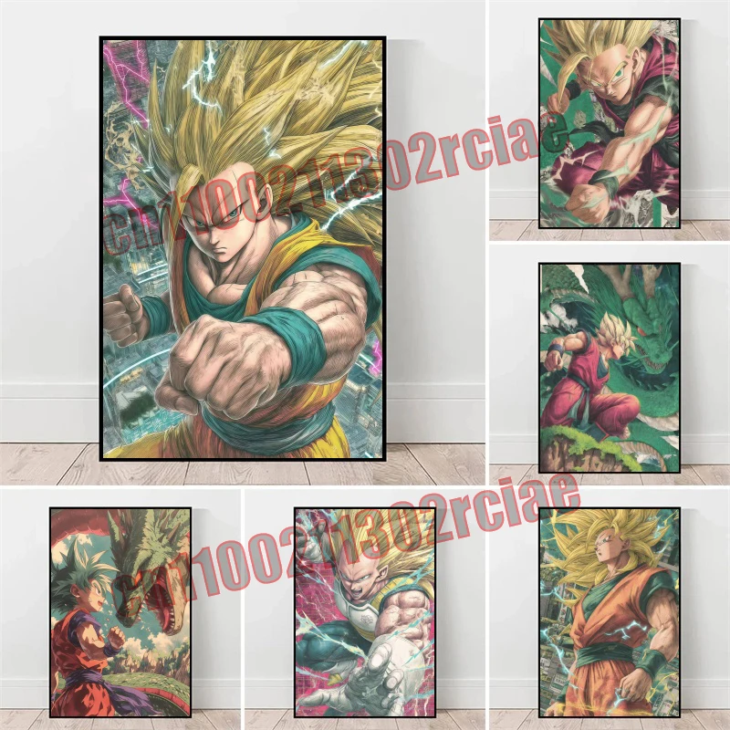 

Japanese Classic Hot-blooded Anime Dragon Ball Art Canvas Painting Poster Suitable for Living Room and Bedroom Decoration Gifts