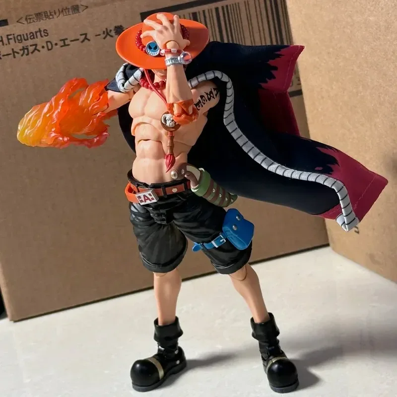 

18cm One Piece Portgas D Ace Anime Pvc Articulated Action Figure Model Toy Kit Desktop Decoration Ornament Boy Exquisite Gifts