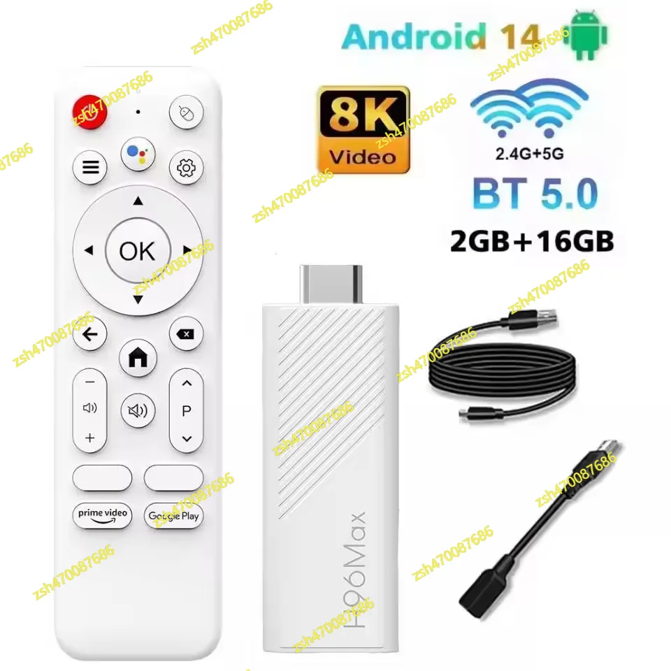 

2025 Новый H96 MAX H313 Mini TV Stick Android 14 Smart TV Box 2 ГБ 16 ГБ Wifi6 BT 4K HD Google Voice Media Player 2.4G 5G TV Stick