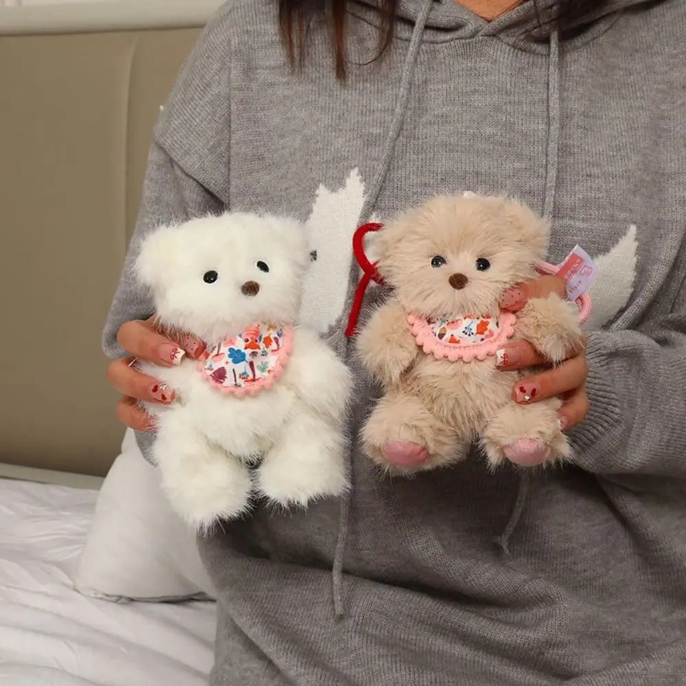 Material Pack Bib Bear Plush Pendant DIY Doll Cartoon DIY Pendant Material Pack Toys Handmade Bib Bear Plush Doll Backpack Decor