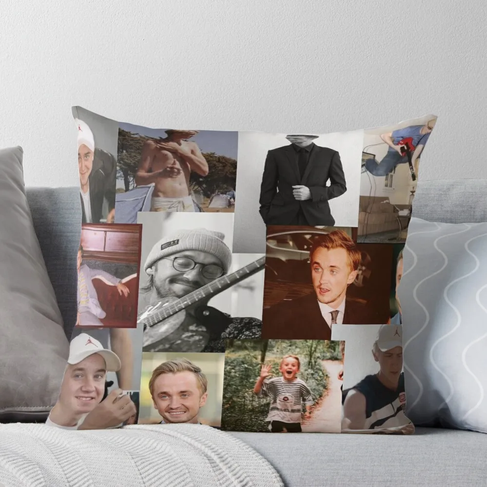 

Tom Felton collage Throw Pillow Couch Pillows pillow pillowcase Decorative pillow case