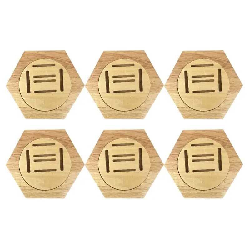 Hexagonal Wall Medal Rack Wooden Simple Decorative Medal Storage Rack For Bedroom And Living Room Mount Highly Recommended