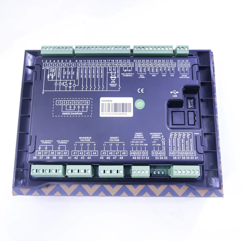 2025Smartgen HGM9530 Manual/Auto Parallel System Generator Controller Engine Monitor Gas Genset Controller Panel