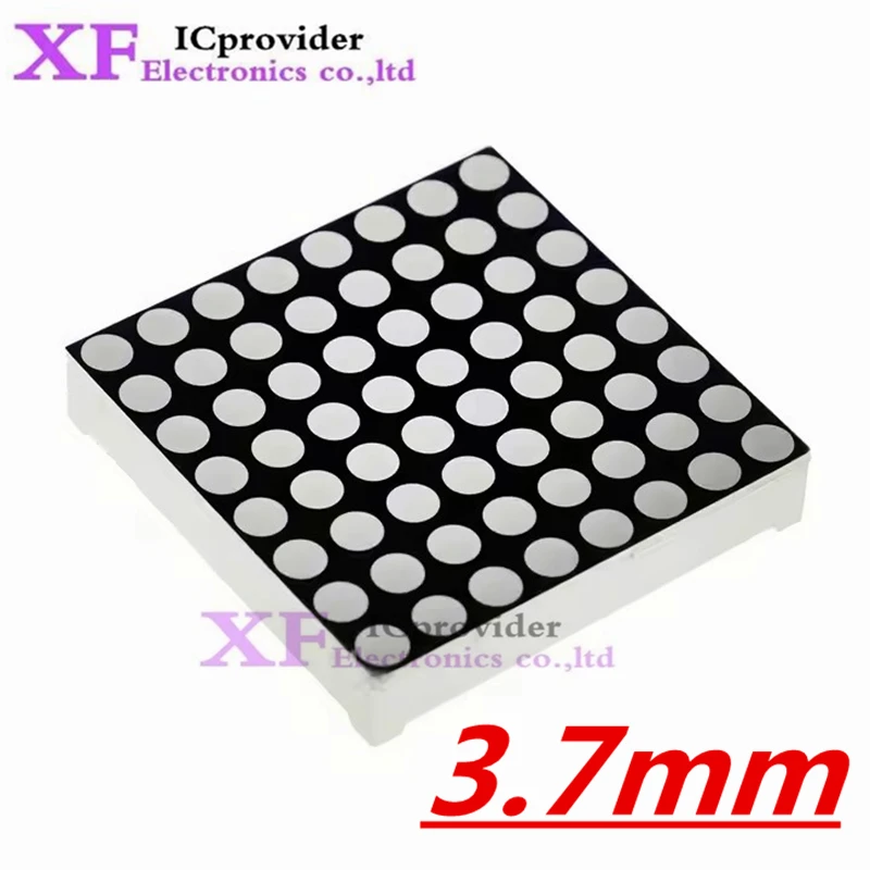 

2 шт. 8x8 8*8 мини-матричный светодиодный дисплей красный общий анод с общим катодом цифровая трубка 16pin 38 мм x 38 мм 3,7 мм