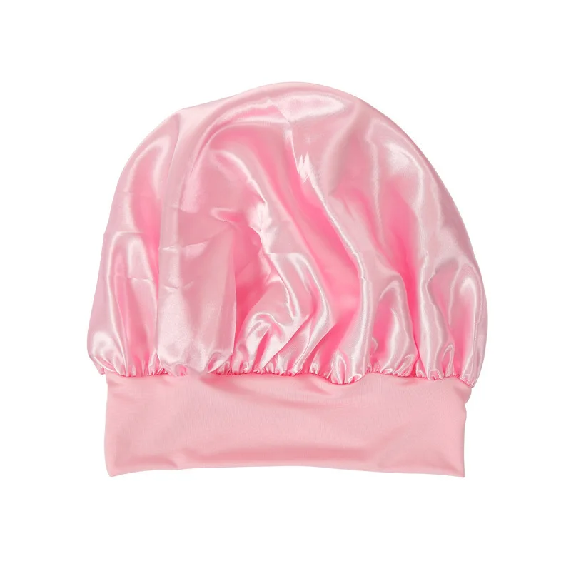 Gorros de pelo para dormir ligeros para mujer, gorro sedoso de satén de doble capa, cubierta ajustable para la cabeza, sombrero para rizado, accesorios de estilismo para el cabello de primavera