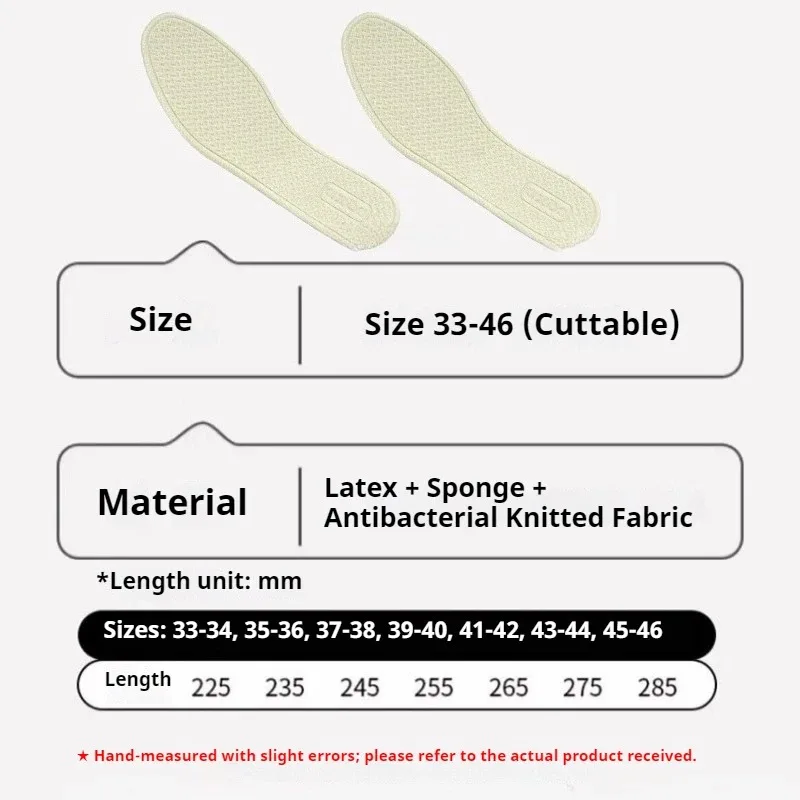 Ultra Dünne Atmungsaktive Latex-Sommer-Einlegesohlen Rutschfest Weich Dämpfend Barfußfreundlich für Täglichen Sportkomfort Kühlend – Detail 6