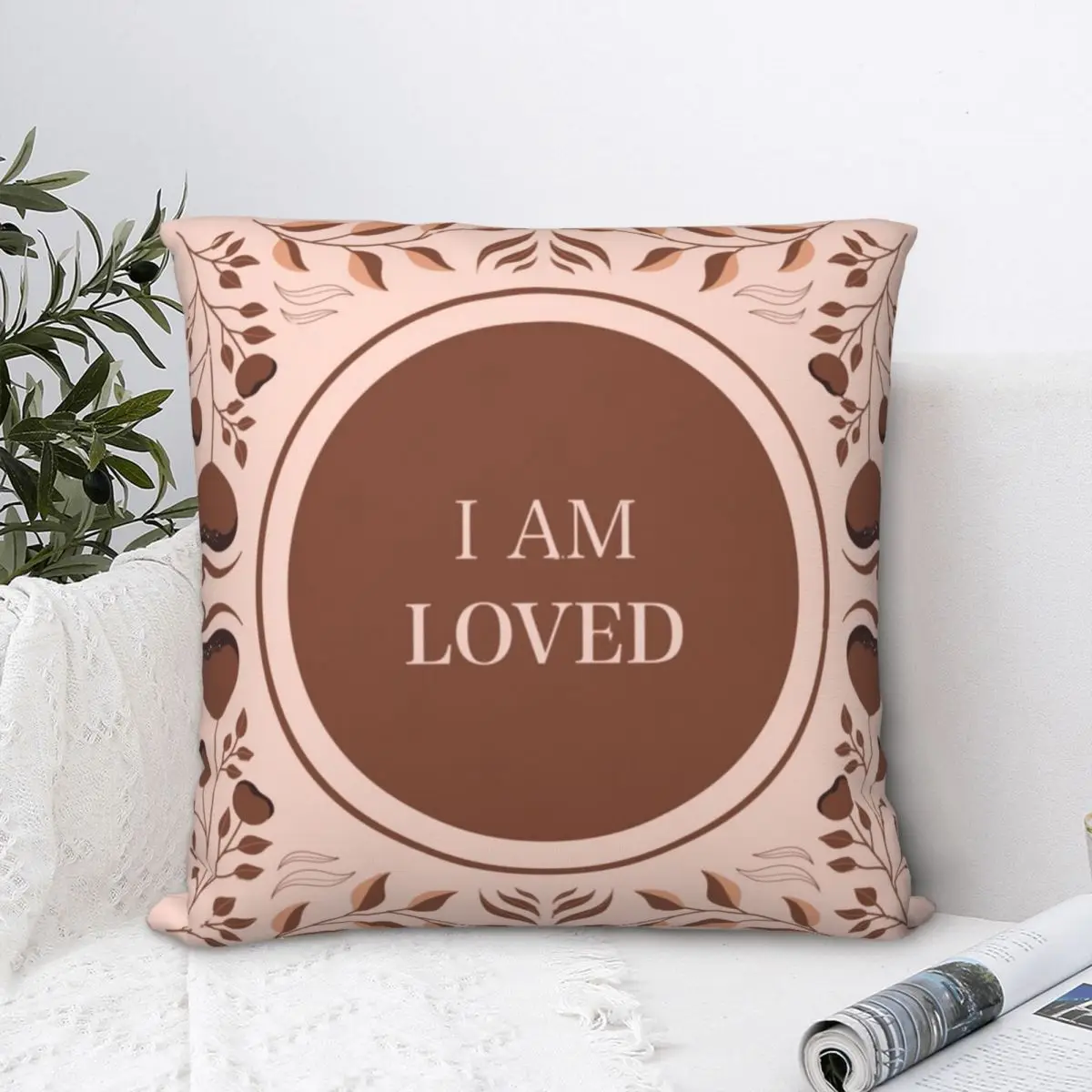 

Affirmations For Self Love Square Pillowcase Polyester Pillow Cover Velvet Cushion Zip Decorative Comfort Throw Pillow For Home