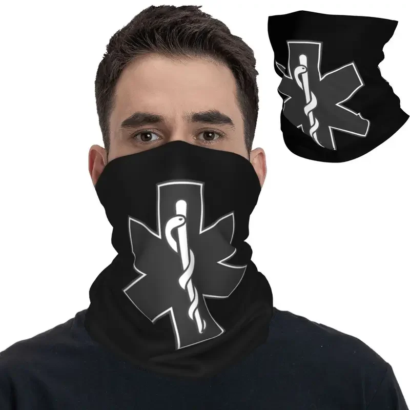 EMS Star Of Life Multi-Uso Lenço Rosto, Bandana Neck Cover, Impresso Balaclava, Headband, Esportes para Homens e Mulheres, Tampa à Prova de Vento