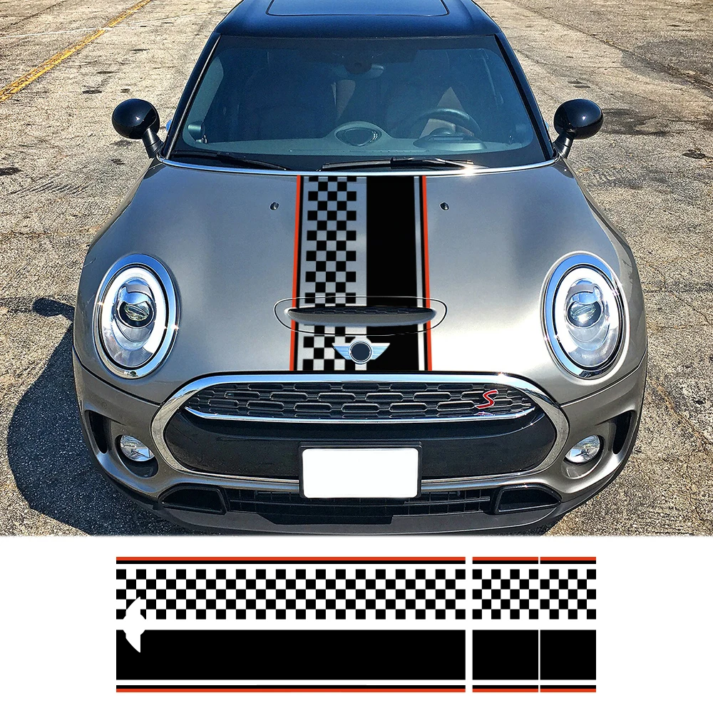 Car Front Hood Rear Trunk Stripe Decal Stickers Exterior Decor For MINI Cooper S One R55 R56 R60 R61 F54 F55 F56 F60 Countryman