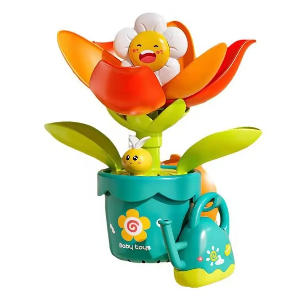 Girasole Giocattoli da bagno Acqua attivata Fioritura Doccia Spray Divertimento Tempo di bagno Gioco interattivo d'acqua per bambini Baby Safe Eco Frien B5N9