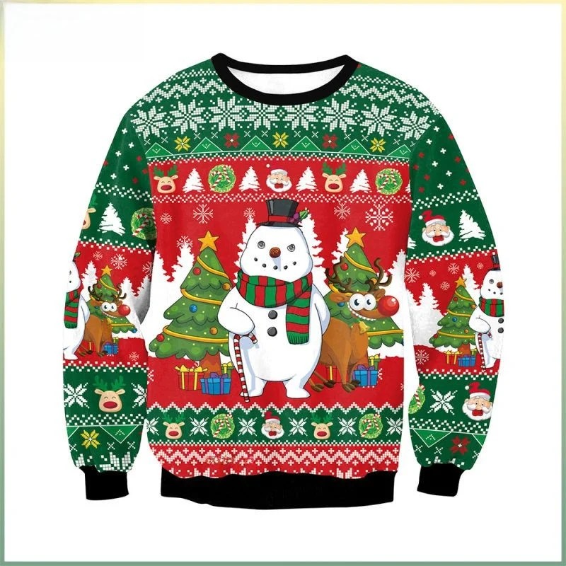 Grappige lelijke Cisas trui ex mannen vrouwen Cisas sweatshirt lange Sve polyester vezel rechte snit Koreaanse Sle