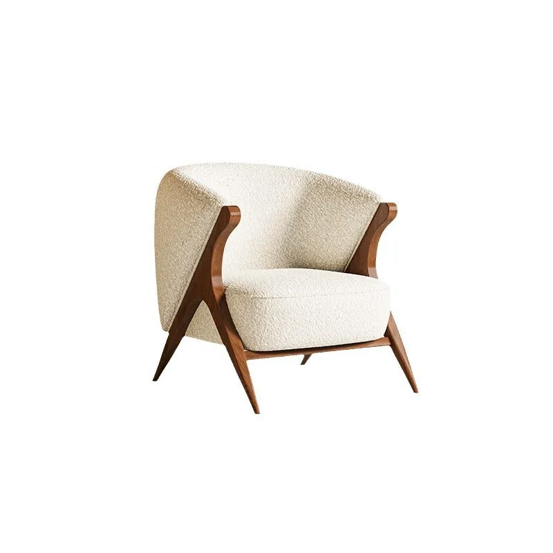 Medieval single sofa chair, retro, coffee shop reception negotiation one table and two chairs